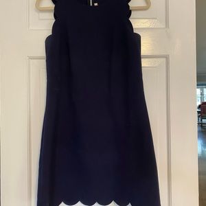 Blue scallop jcrew dress